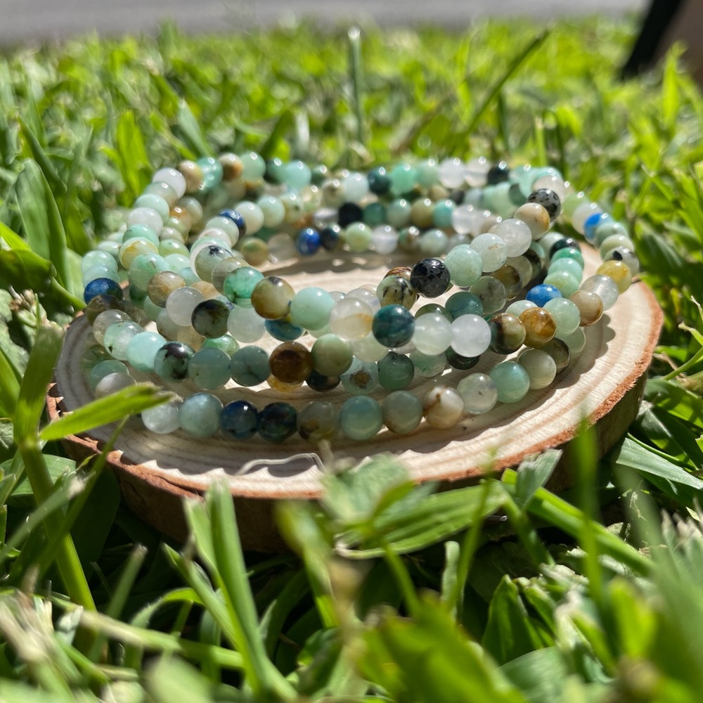 Prehnite Crystal Bracelet, 4mm crystal bracelet
